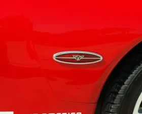 American Car Craft Side Marker Trim Satin Crossed Flags GML Rear Side 2pc Chevrolet Corvette 1997-2004